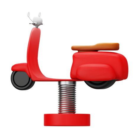 Spring Rocking Scooter  3D Icon