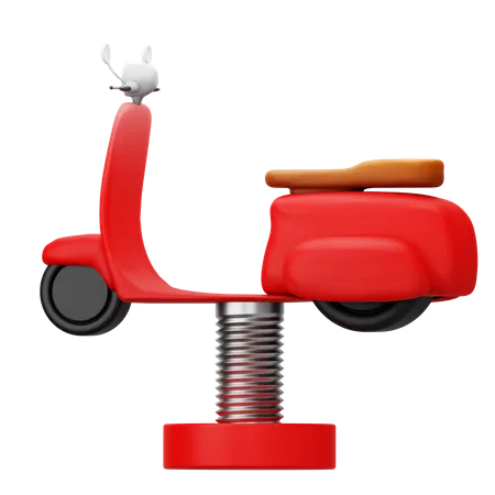 Spring Rocking Scooter  3D Icon