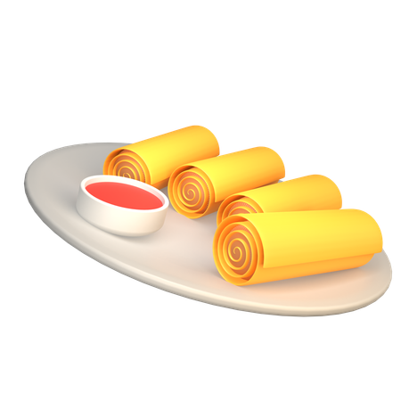Spring Roll  3D Icon