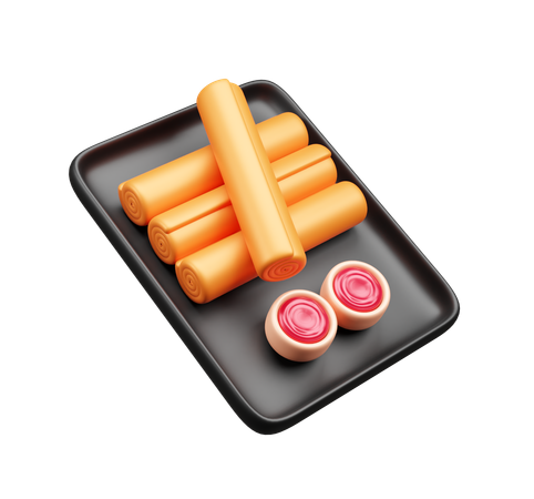 Spring Roll  3D Icon