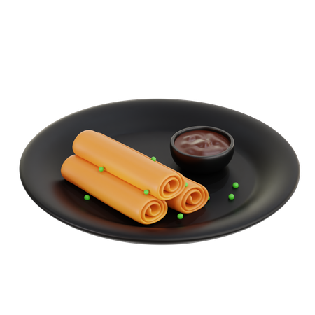 Spring Rolls  3D Icon