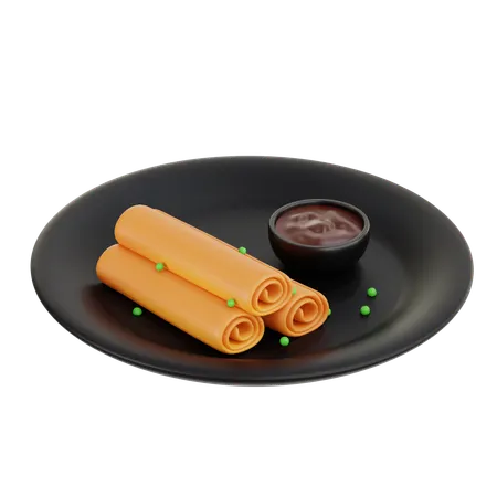 Spring Rolls  3D Icon