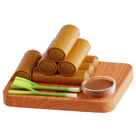 Spring rolls  3D Icon