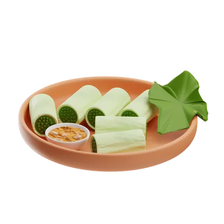 Spring Rolls  3D Icon