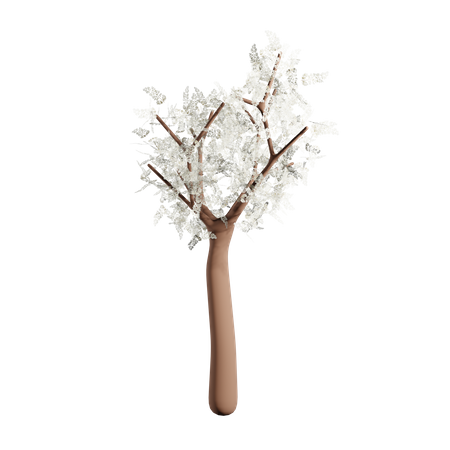 Spring White Bush  3D Icon