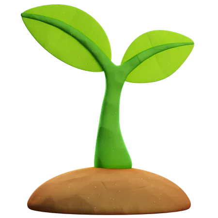 Sprout Agriculture 3 D Icon 3D Icon