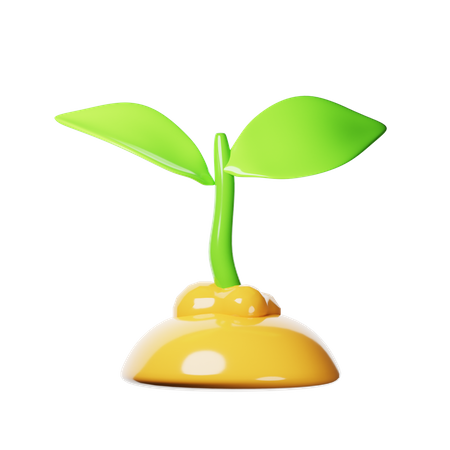 Sprout Plant  3D Icon