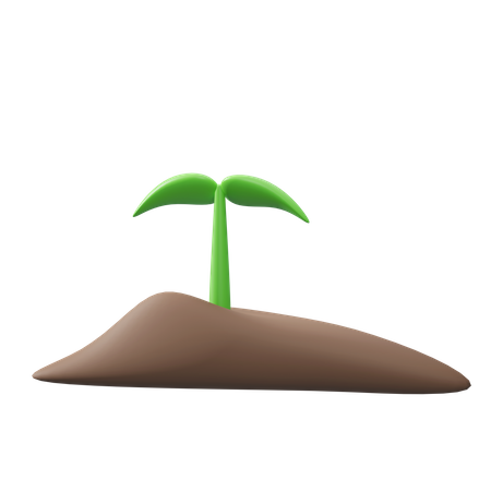 Sprout Plant  3D Icon