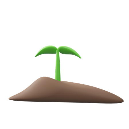 Sprout Plant 3D Illustration