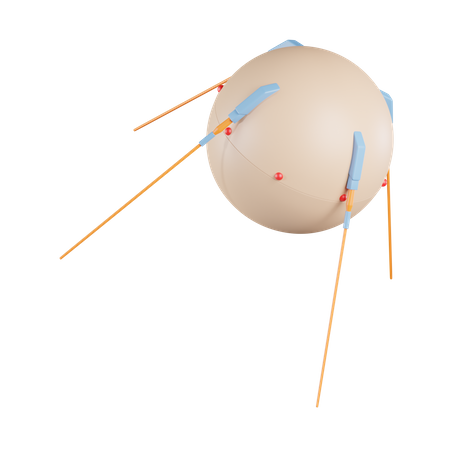 Satélite sputnik  3D Icon