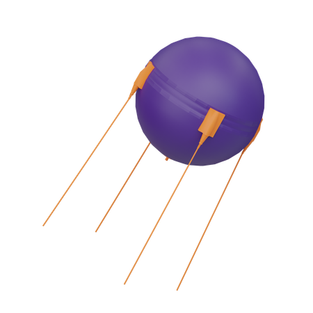 Sputnik Satellite  3D Icon