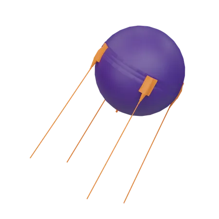 Sputnik Satellite  3D Icon
