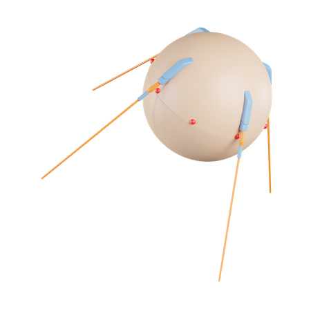 Sputnik Satellite  3D Icon