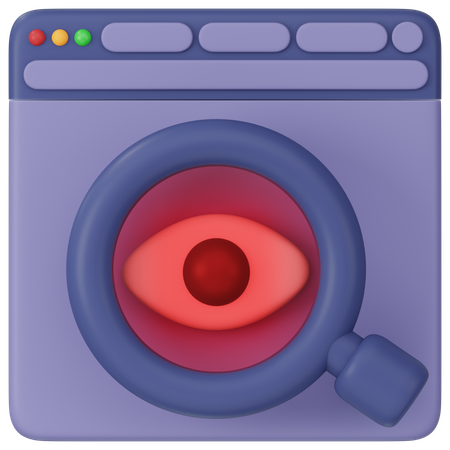 Spyware Website  3D Icon