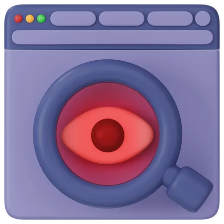 Spyware Website  3D Icon