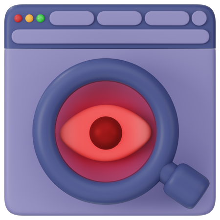 Spyware Website  3D Icon
