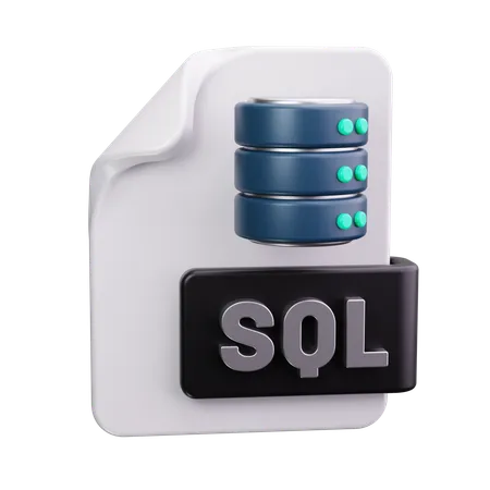 SQL データベース  3D Icon