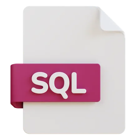 3 D Illustration Of Sql File Extension 3D Icon