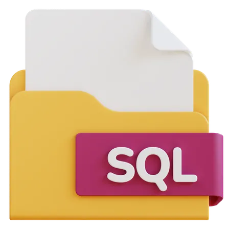 3 D Sql File Extension Folder 3D Icon