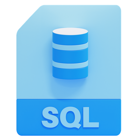 SQL 파일  3D Icon