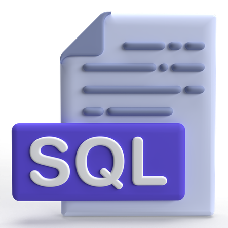 SQL File  3D Icon