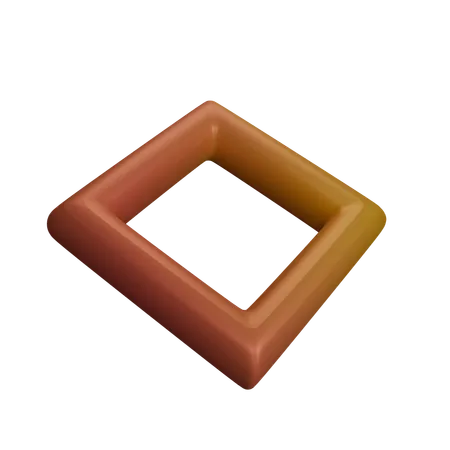 Rectangular Line Element Design 3D Icon