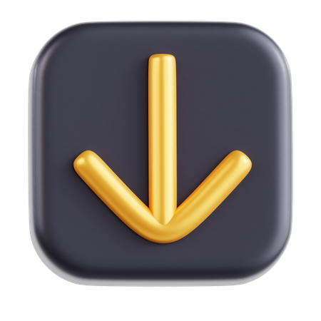 Square Arrow Down  3D Icon