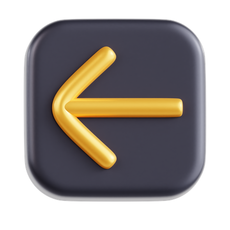 Square Arrow Left  3D Icon