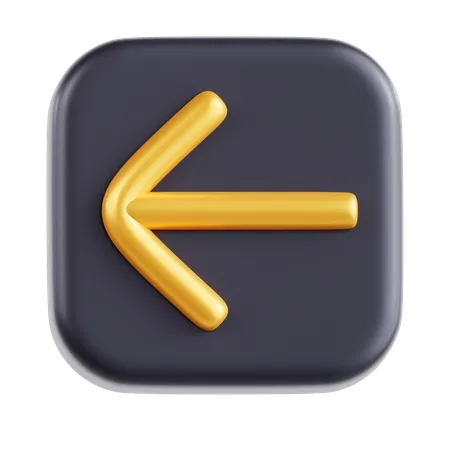 Square Arrow Left  3D Icon