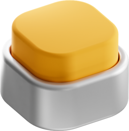 Square Button  3D Icon