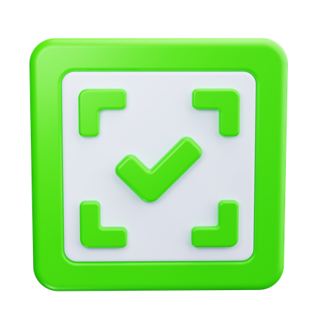 Square Check  3D Icon