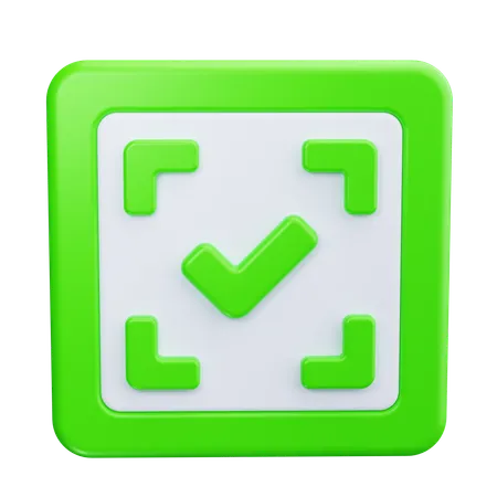 Square Check  3D Icon