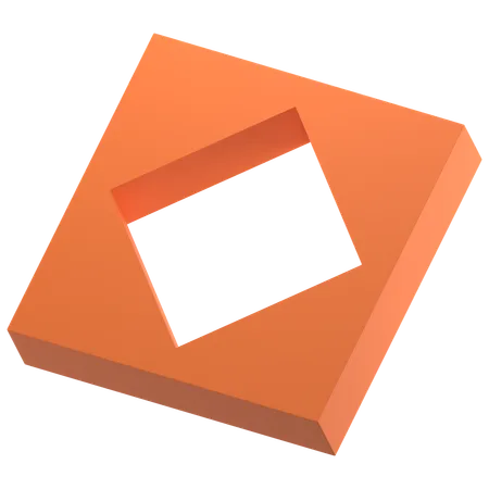 Square Cut  3D Icon