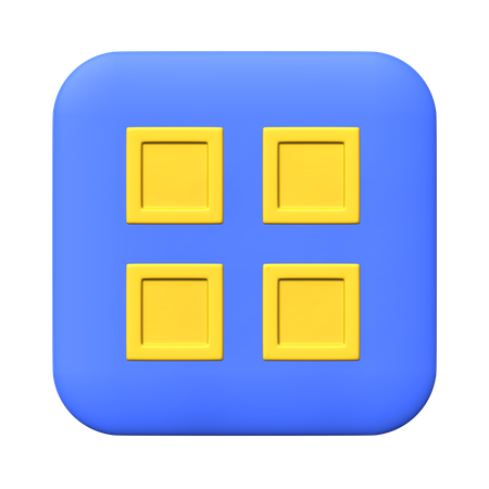 Square Dashboard  3D Icon