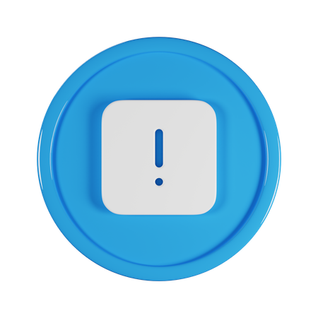 Square Exclamation 3D Icon