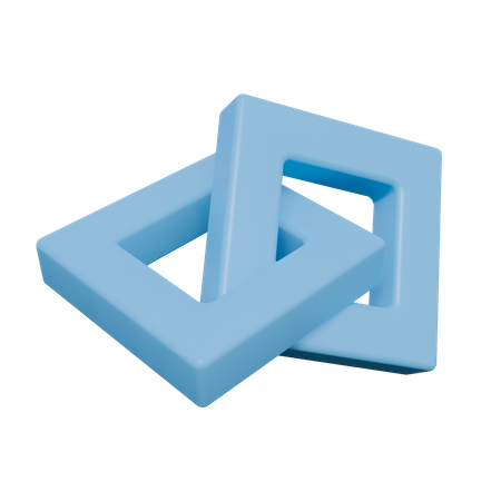 Square Frame Shape  3D Icon