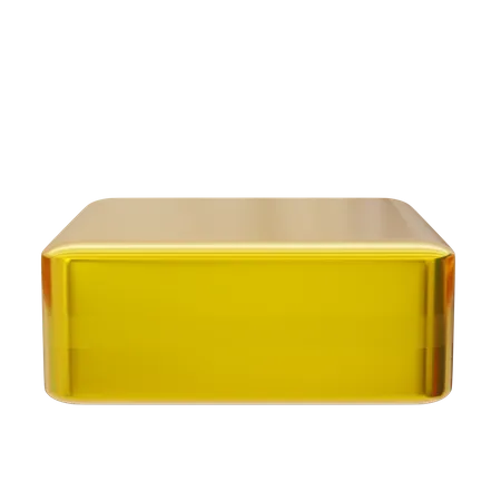 Square golden podium display  3D Icon