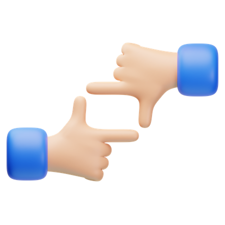 Square Hand Gesture  3D Icon