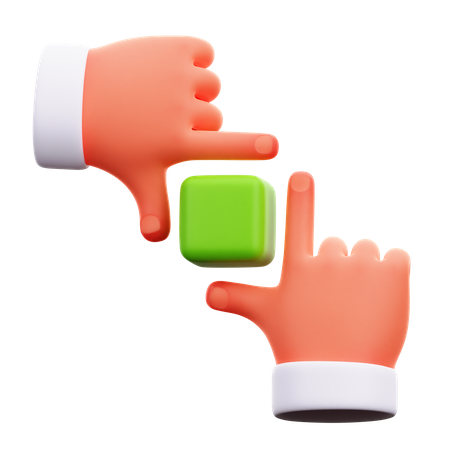 Square Hand Gesture  3D Icon