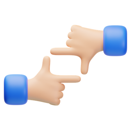 Square Hand Gesture 3D Icon