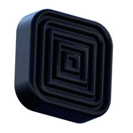 사각형 미로  3D Icon