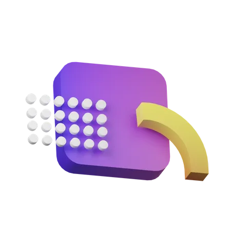 Square Memphis  3D Icon