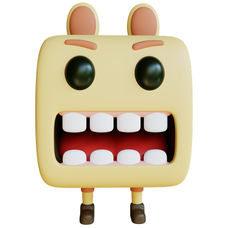 Square Monster  3D Icon