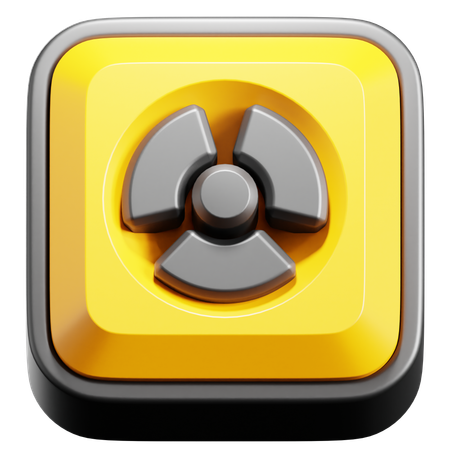 Square Nuclear  3D Icon