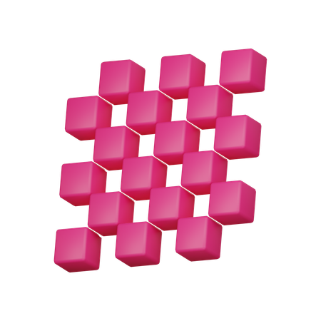 Square Pattern Abstract Shape  3D Icon