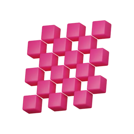 Square Pattern Abstract Shape  3D Icon