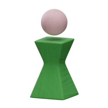 Square Person with a Waist  3D Icon