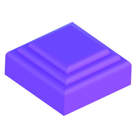 Square Podium  3D Icon