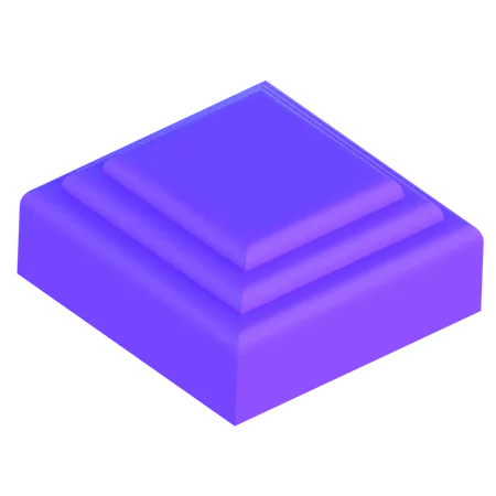 Square Podium  3D Icon