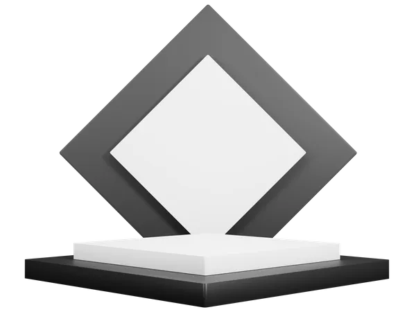 Square Podium  3D Illustration